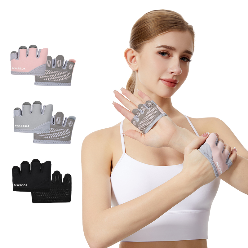 Yoga Pilates Yoga - Paar Fitness-Fingerlose Handschuhe: Anti-Blasen-Sporthandschuhe für Pilates