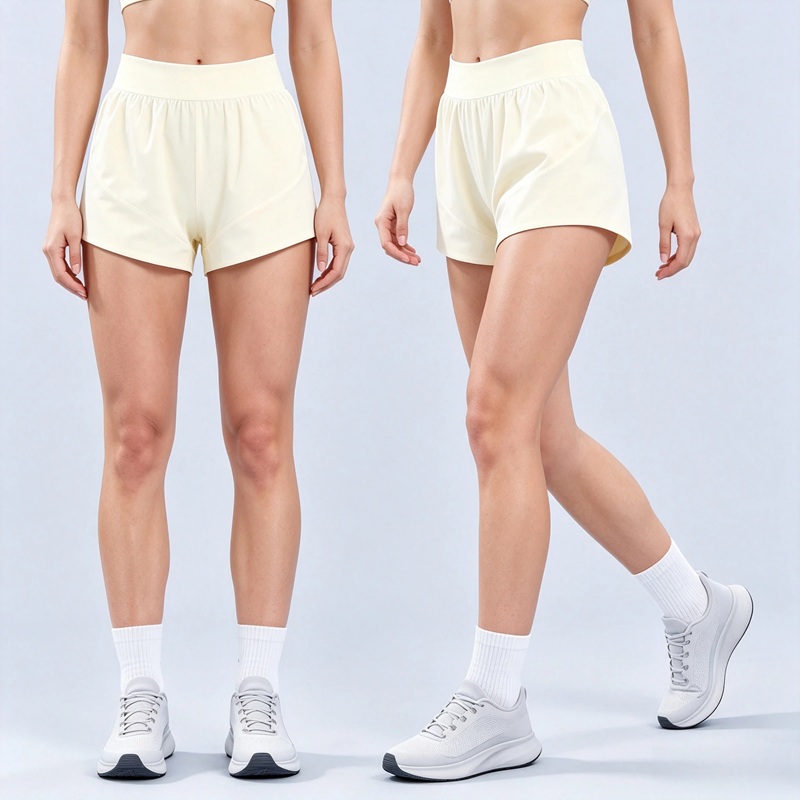 Pilates Yoga Training - HISTELLO Origin Trainingsshorts, Fitnesshose mit hoher