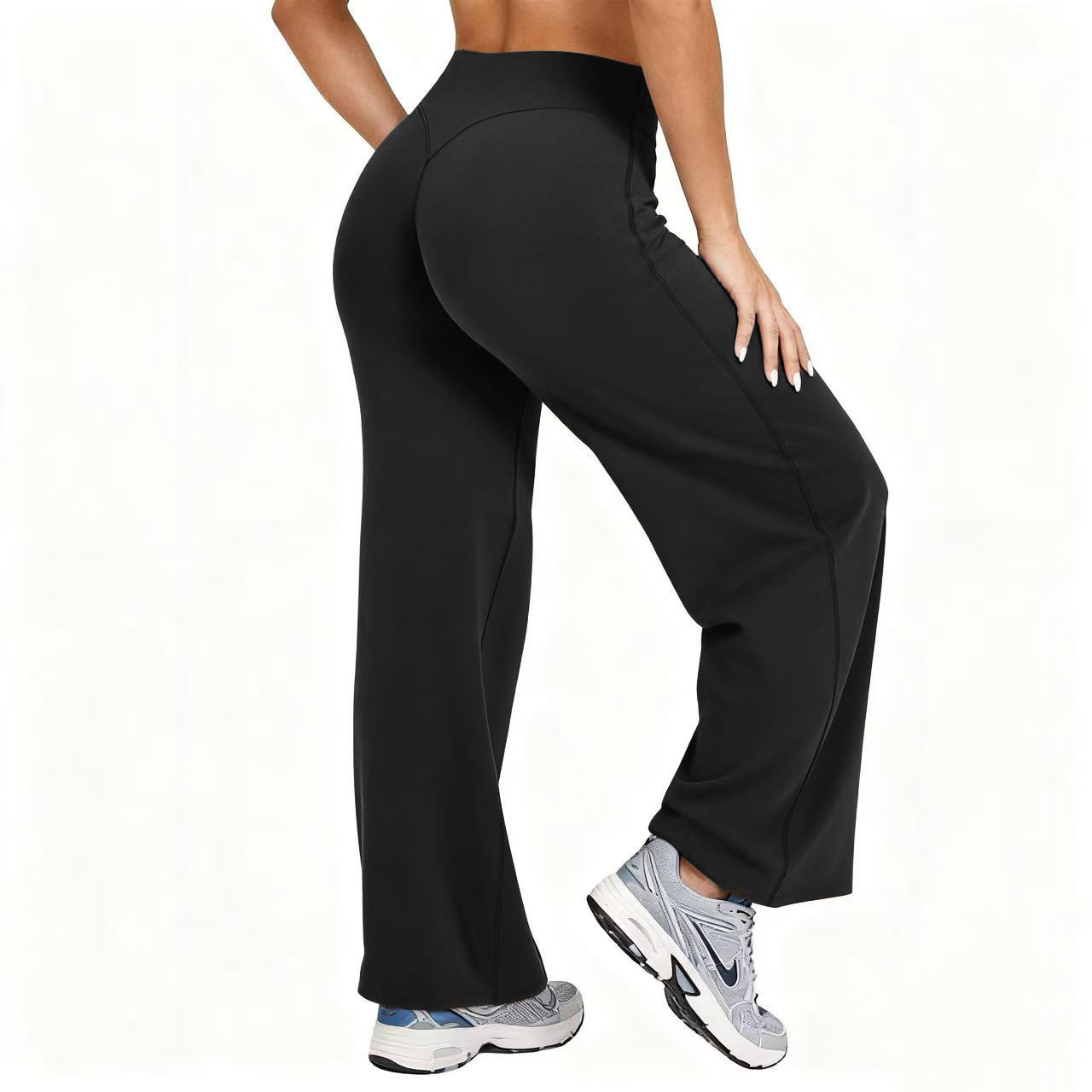 Yoga Pilates Yoga - Damen Plus Size Yoga Weitbein-Hose Hohe
