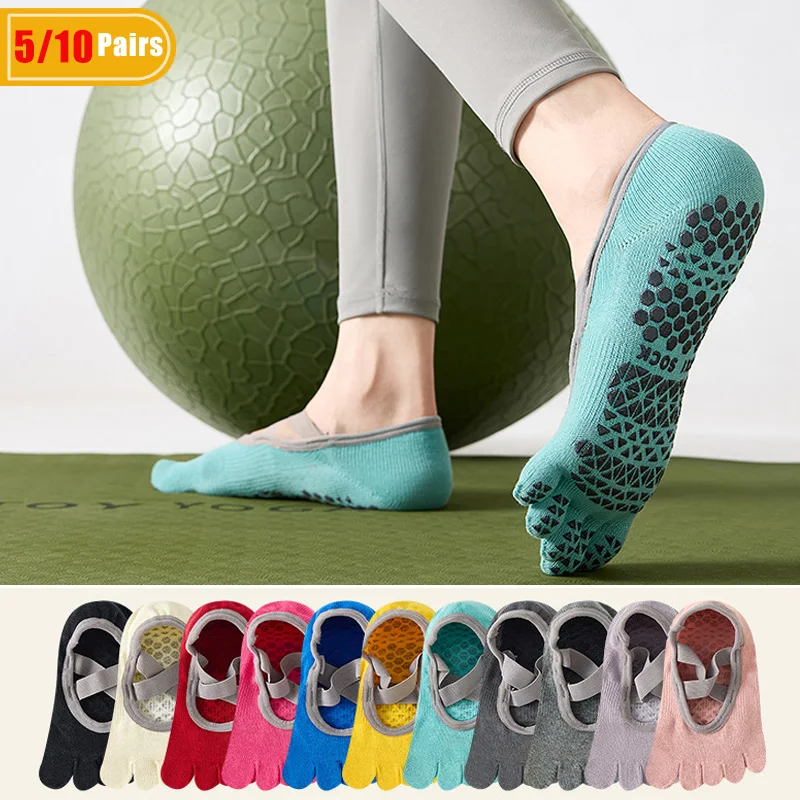 5/10 Paar Damen-Yoga-Zehensock – Yoga Pilates Yoga Bewertung und Preis