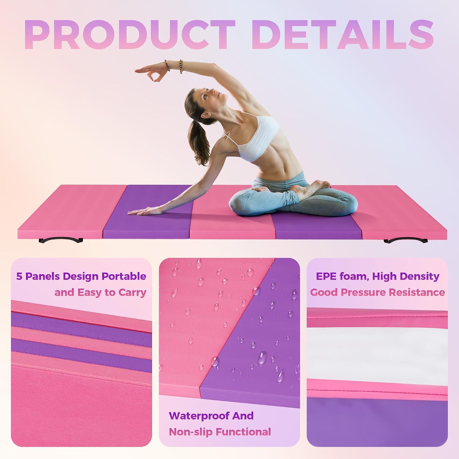 Faltbare Yogamatte, Gymnastikm – Pilates Yoga Mat Bewertung und Preis
